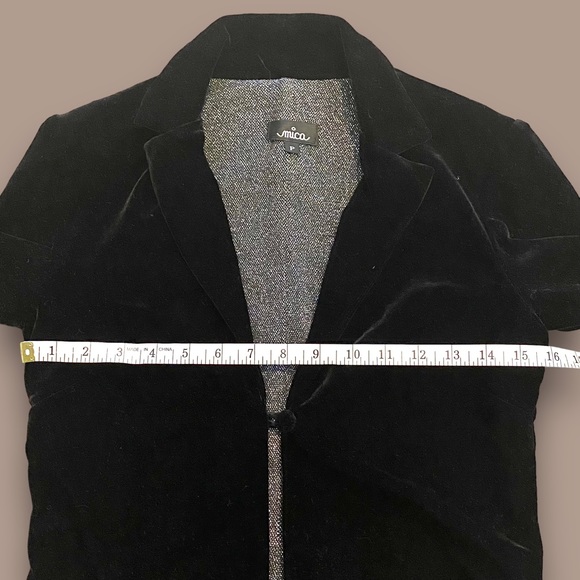 Vintage Mica Velvet Single Button Jacket SZ S/P - Picture 6 of 7